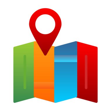 konum pin simgesi, vektör illüstrasyonu basit tasarım