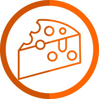 Peynir simgesi, vektör illüstrasyonu basit tasarım