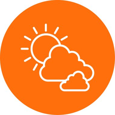 Hava durumu simgesi, vektör illüstrasyonu 