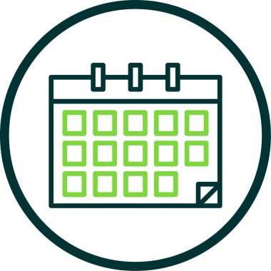 Takvim simgesi, vektör illüstrasyonu basit tasarım