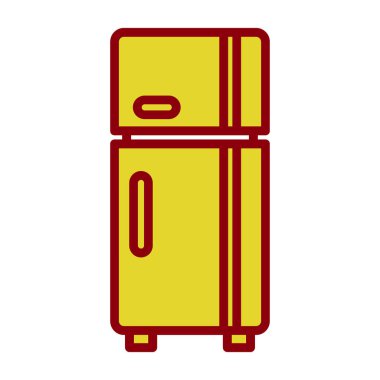 buzdolabı simgesi, vektör illüstrasyonu basit tasarım