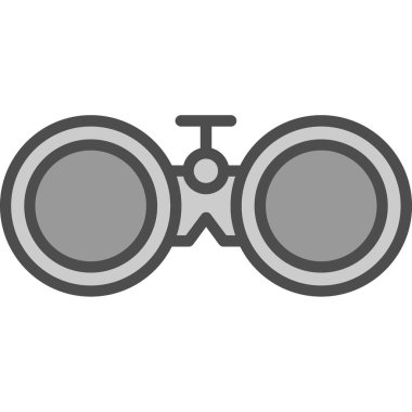 Dürbün simgesi, vektör illüstrasyonu basit tasarım