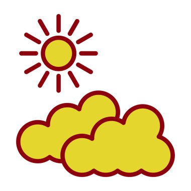 Hava durumu simgesi, vektör illüstrasyonu 