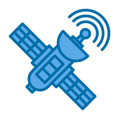 uydu simgesi, vektör illüstrasyonu basit tasarım