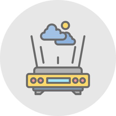 Klima ikonu vektör illüstrasyonu