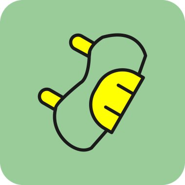 sarı renkli yeşil ve siyah çizgi simgesi