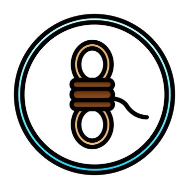 İp düz simgesinin vektör illüstrasyonu