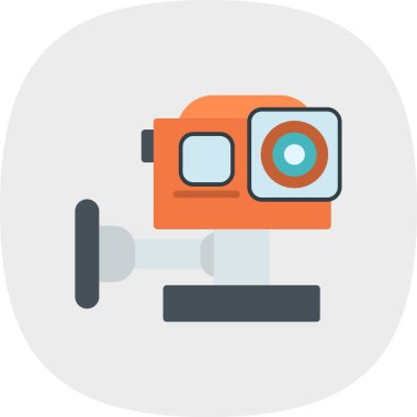 Eylem Kamerası simgesi, vektör illüstrasyonu basit tasarım