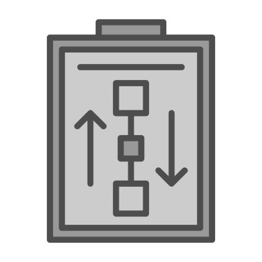 Çalışma Akımı web simgesi basit illüstrasyon 