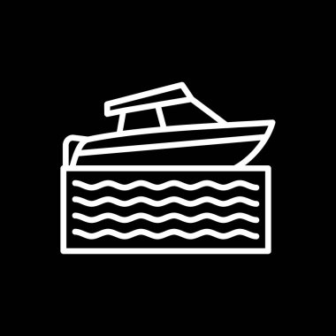 Hız teknesi ikonu vektör illüstrasyonu 
