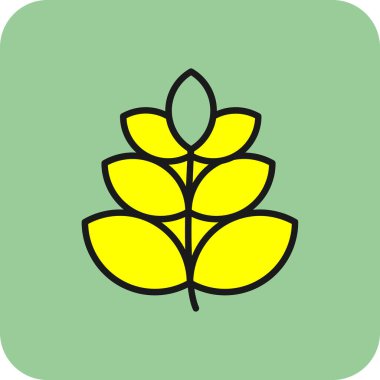 Buğday simgesi, vektör illüstrasyonu basit tasarım