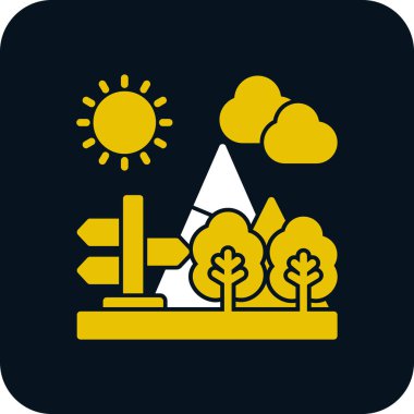 Ağaçlı bir çiftliğin vektör çizimi