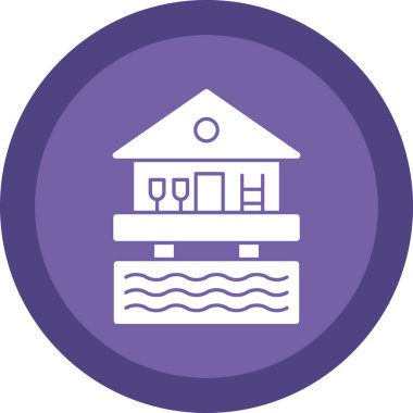 Bina. Web simgesi basit illüstrasyon