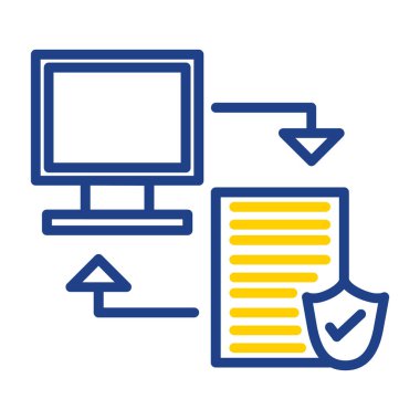 veri aktarım simgesi, vektör illüstrasyonu 