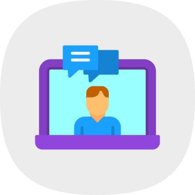 Bilgisayar. Web simgesi basit illüstrasyon