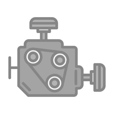 araba motoru simgesi, vektör illüstrasyonu basit tasarım