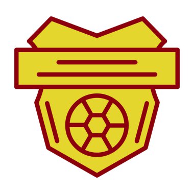 Kalkan ikon vektör illüstrasyon tasarımlı futbol kalkanı