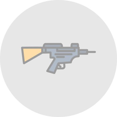 silah simgesi, vektör illüstrasyonu basit tasarım