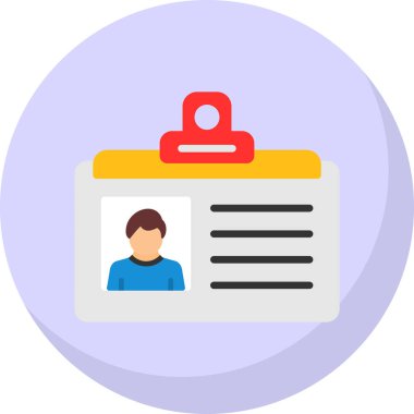 Kimlik kartı. Basit resimleme