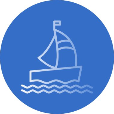 tekne ikonu vektör illüstrasyonu 