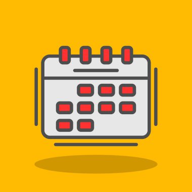 Takvim simgesi, vektör illüstrasyonu basit tasarım