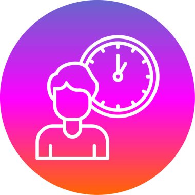 Saat simgesinin vektör illüstrasyonu