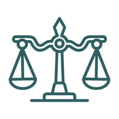 Ölçek simgesi, vektör illüstrasyonu basit tasarım