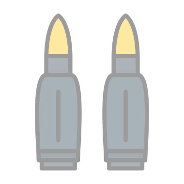 Kurşun ikonu. Düz renk. vektör illüstrasyonu.