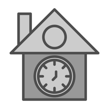 Cuckoo Saat simgesinin vektör çizimi 