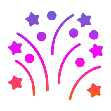 Havai fişek simgesi, vektör illüstrasyonu 