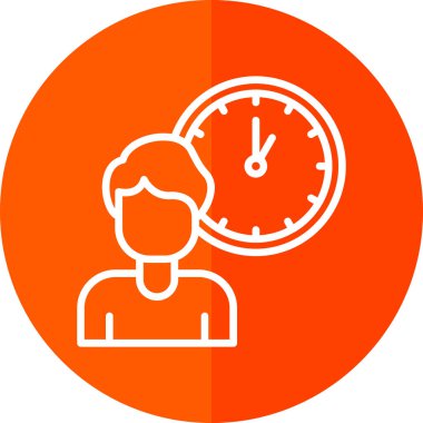 zaman yönetimi simgesi, vektör illüstrasyonu