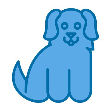 köpek simgesi, vektör illüstrasyonu basit tasarım