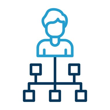 Yönetimin düz simgesinin vektör illüstrasyonu 