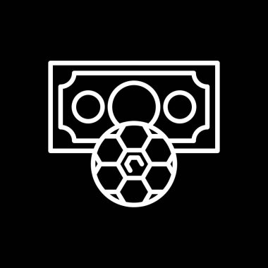 futbol topu simgesi, ana hatlı vektör işareti