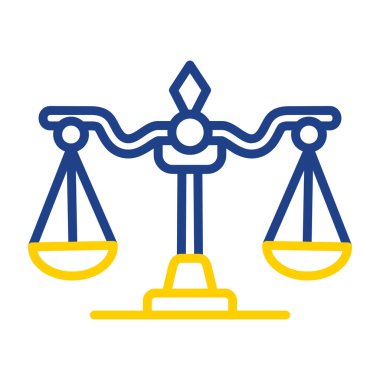 Adalet Ölçekleri simgesi web basit illüstrasyon