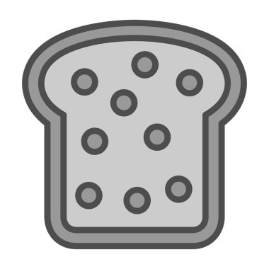 Ekmek. Web simgesi basit illüstrasyon