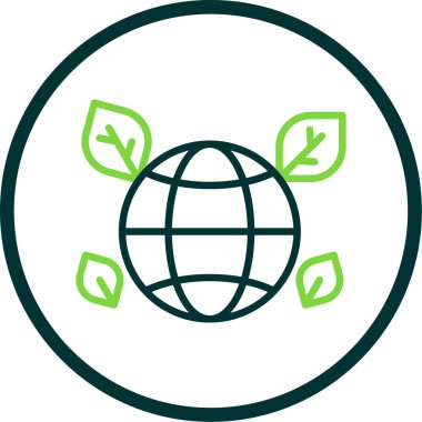 Yerküre yuvarlanmış vektör simgesi