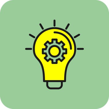 Basit düz fikir kabartma düz vektör simgesi