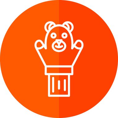 Tatlı bir çizgi film ayısının vektör çizimi