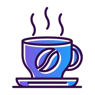 sıcak kahve simgesi, vektör illüstrasyonu