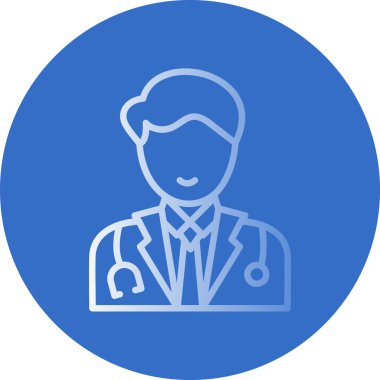 doktor avatar vektör resimleme 