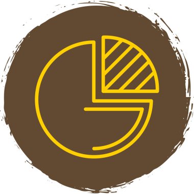 Pasta grafiği simgesinin vektör çizimi 