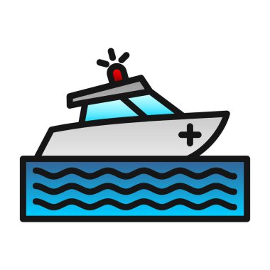 Gemi simgesi vektör illüstrasyonu