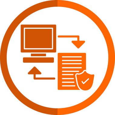 veri aktarım simgesi, vektör illüstrasyonu 