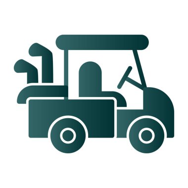 Golf Arabası simgesinin vektör illüstrasyonu