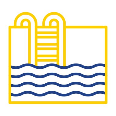 Havuzu web simgesi, vektör çizim 