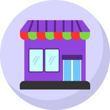 Market simgesinin vektör illüstrasyonu