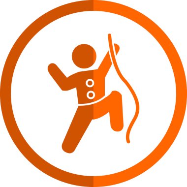 Erkek tırmanıcı simgesi vektör illüstrasyonu