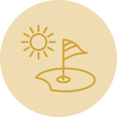 Güneş simgesinin vektör illüstrasyonu