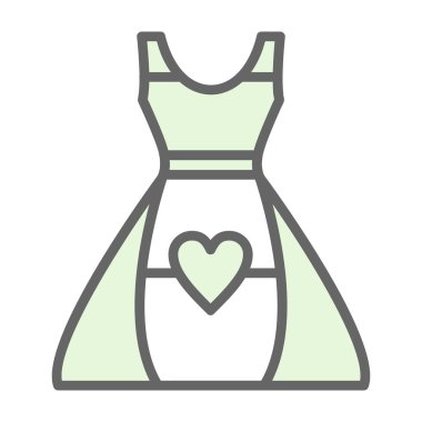 elbise simgesi, vektör illüstrasyonu basit tasarım